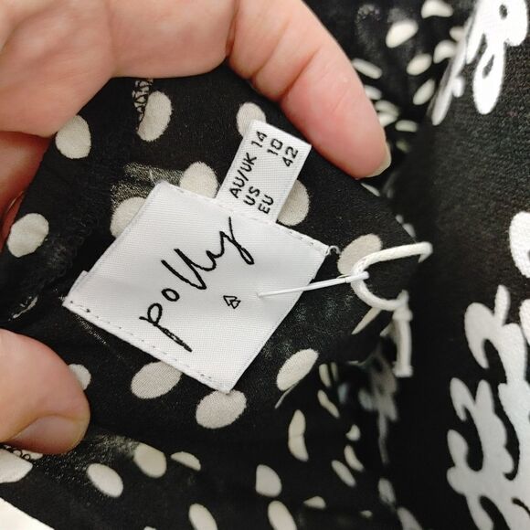 Princess Polly Her Jewel Mini Dress Sz 10 NWT Black and White.Armpit to armpit - Picture 7 of 11
